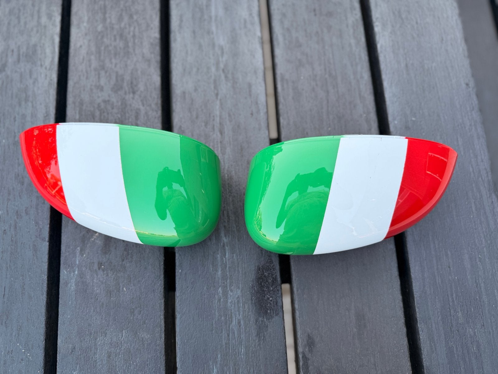 Spiegelkappen Fiat 500 - Italiaanse Vlag Design, Ophalen of Verzenden, Nieuw, Fiat