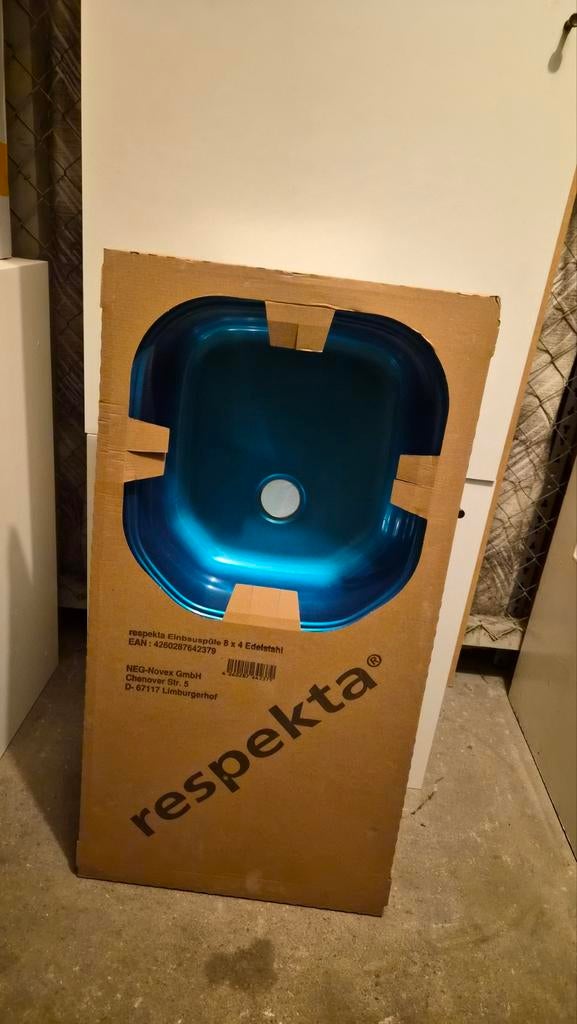 Respekta Inbouwspoelbak nieuw, Huis en Inrichting, Ophalen, Blauw, Overige typen, Nieuw