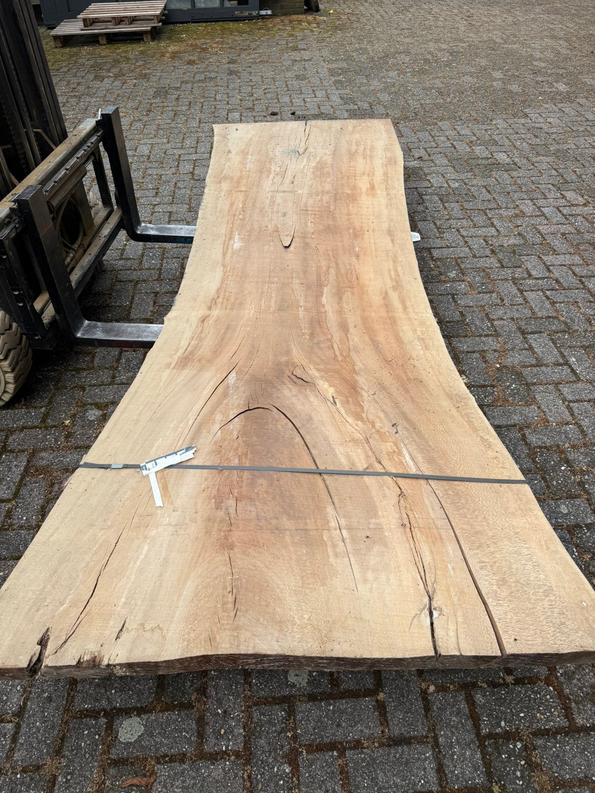 UNIEKE MASSIEVE PLATAAN – 320 x 100/130 x 8,5 CM, Ophalen, 100 tot 150 cm, 200 cm of meer, Zo goed als nieuw