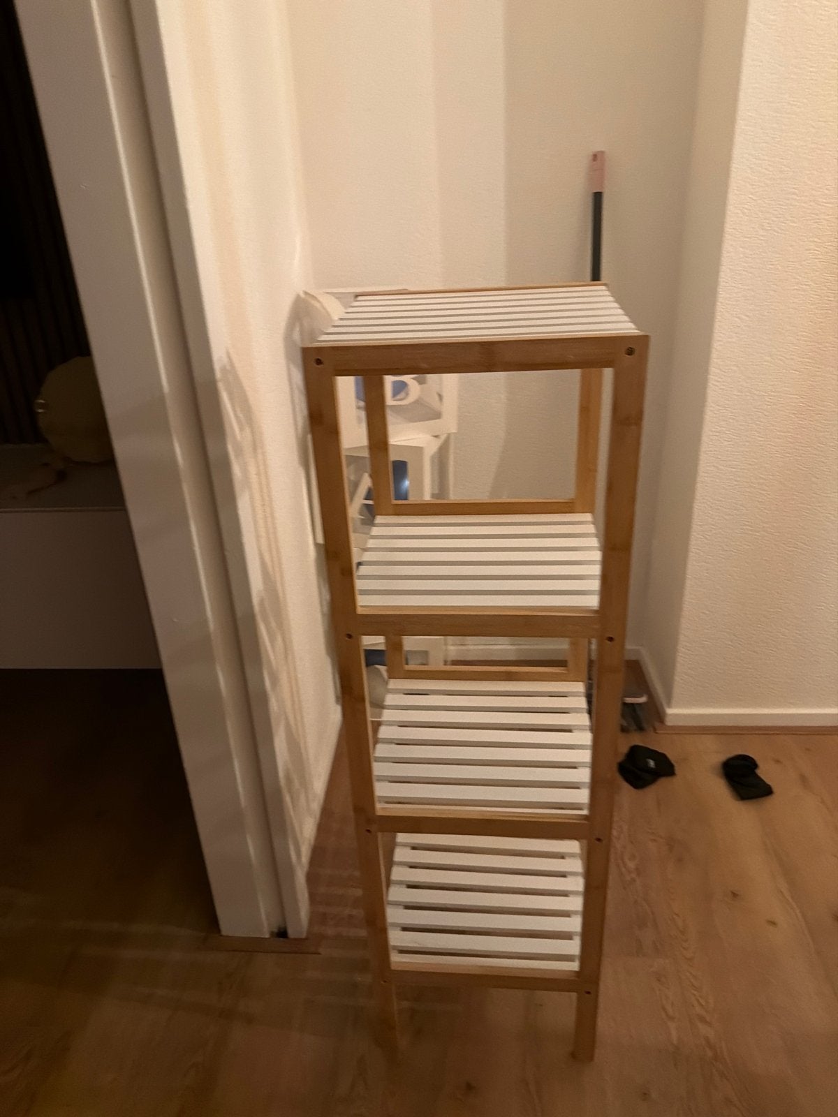 Bamboe badkamerrek met 4 planken, Ophalen of Verzenden, Gebruikt