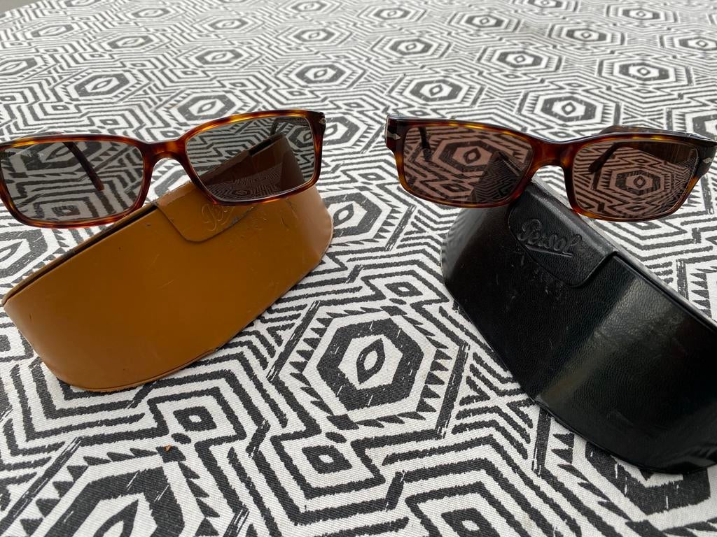 Luxe vintage Persol zonnebril op sterkte met Supreme Arrow, Ophalen of Verzenden, Zo goed als nieuw, Bruin, Overige merken