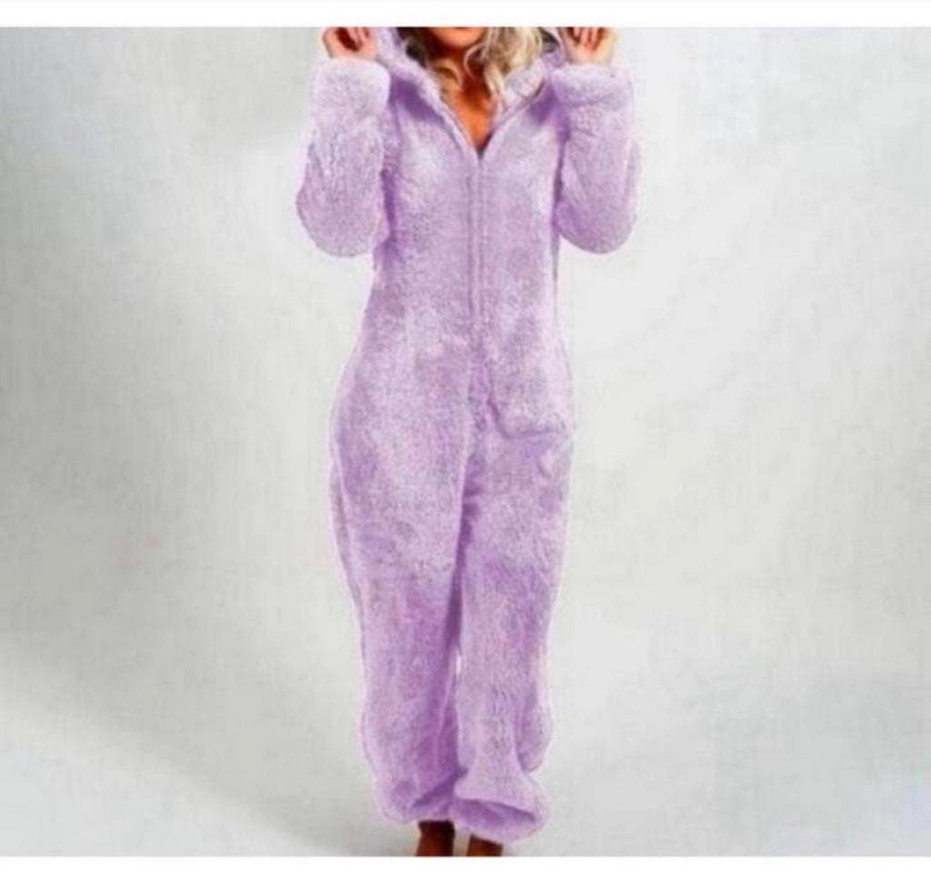 Onesie Wanzie Huispak Jumpsuit Fleece pyama pyjama maat S-M, Paars, Nieuw, Ophalen of Verzenden, H