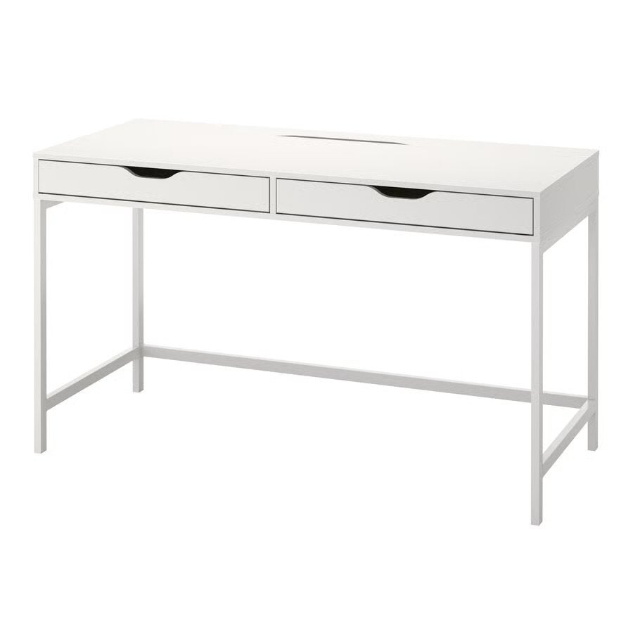 IKEA Malm bureau wit, Huis en Inrichting, Gebruikt, Met lades, Metaal, Ophalen of Verzenden