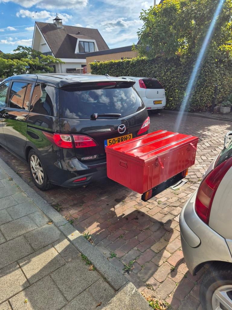 Trekhaak koffer te huur, Ophalen