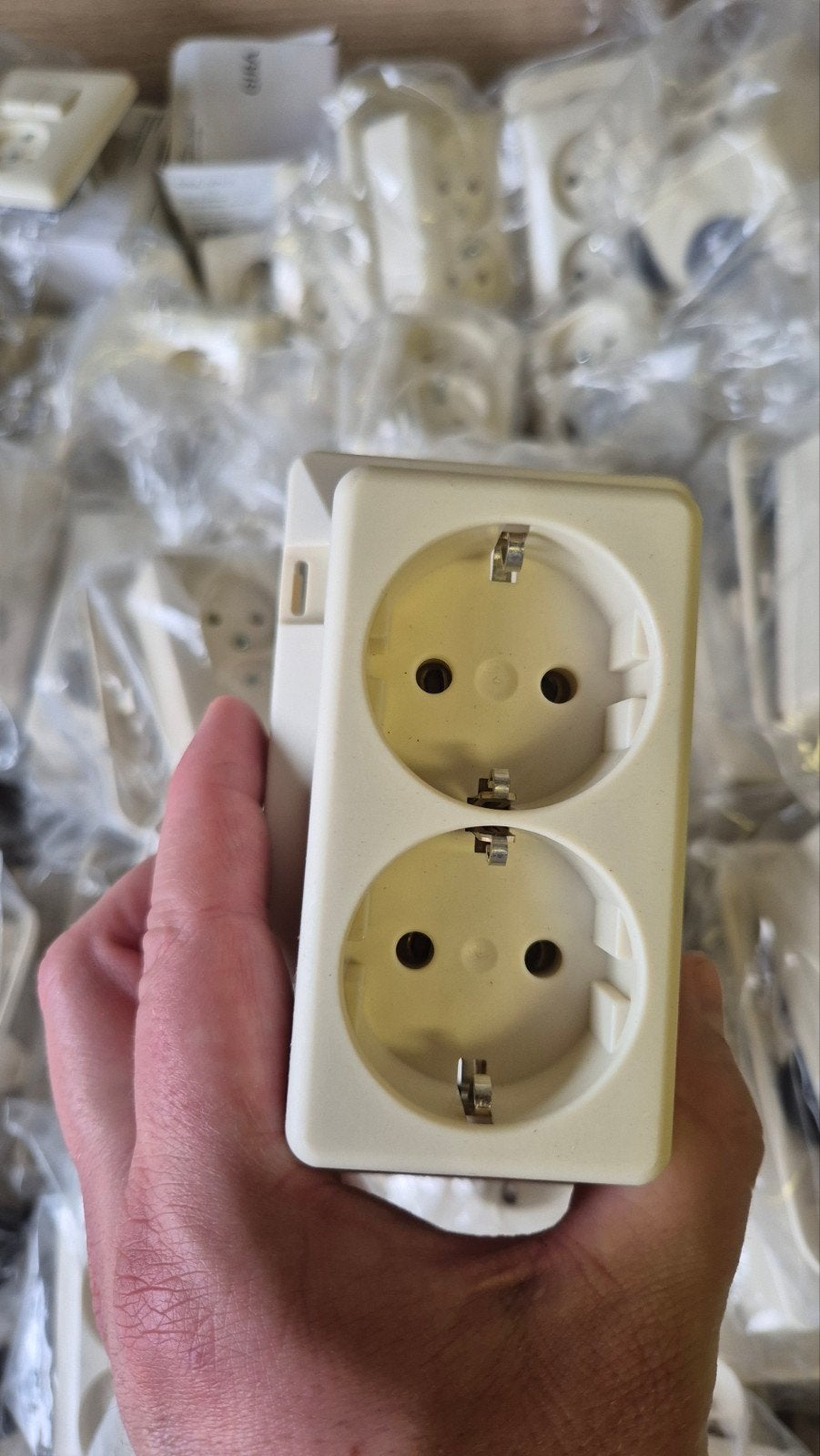 Dubbele stopcontact Hafobox - lasdoosdeksel en lasdoos, Ophalen of Verzenden, Nieuw, Overige merken, Stopcontact