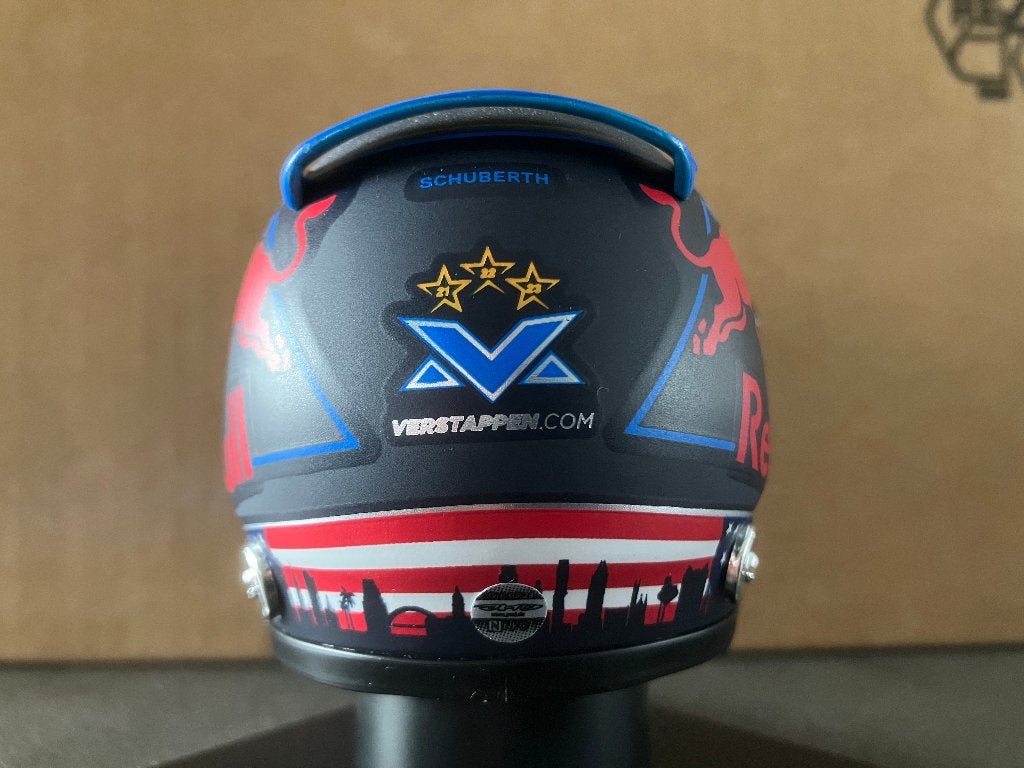 ✅ Max Verstappen 1:4 helm 2024 USA GP Red Bull RB20, Verzamelen, Automerken, Motoren en Formule 1, Ophalen of Verzenden, Nieuw