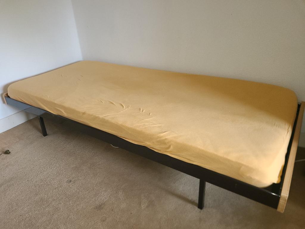 extra lang 1 persoonsbed inclusief matras, Huis en Inrichting, Slaapkamer | Bedden, Ophalen, Gebruikt, 90 cm, Eenpersoons