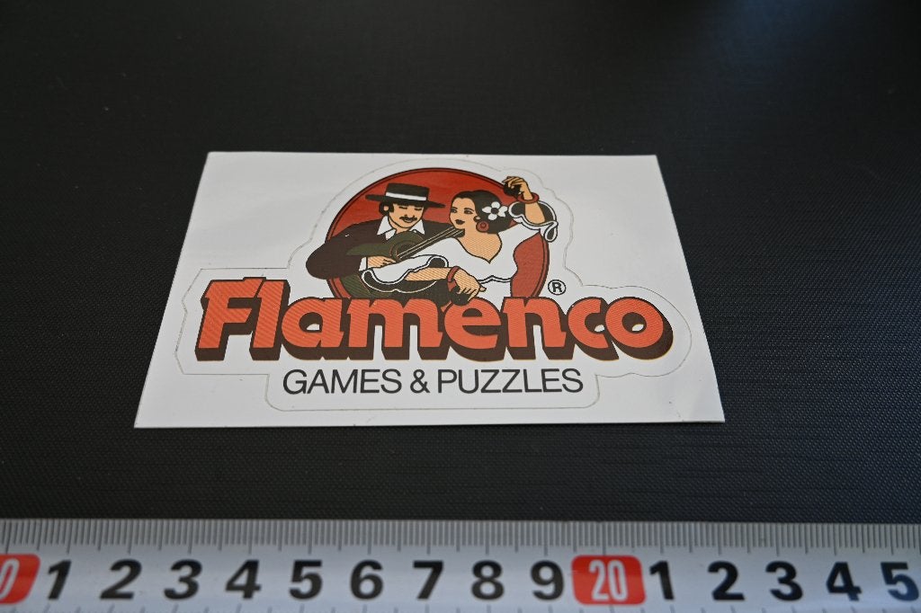 sticker logo FLAMENCO games & puzzles *, Ophalen, Zo goed als nieuw