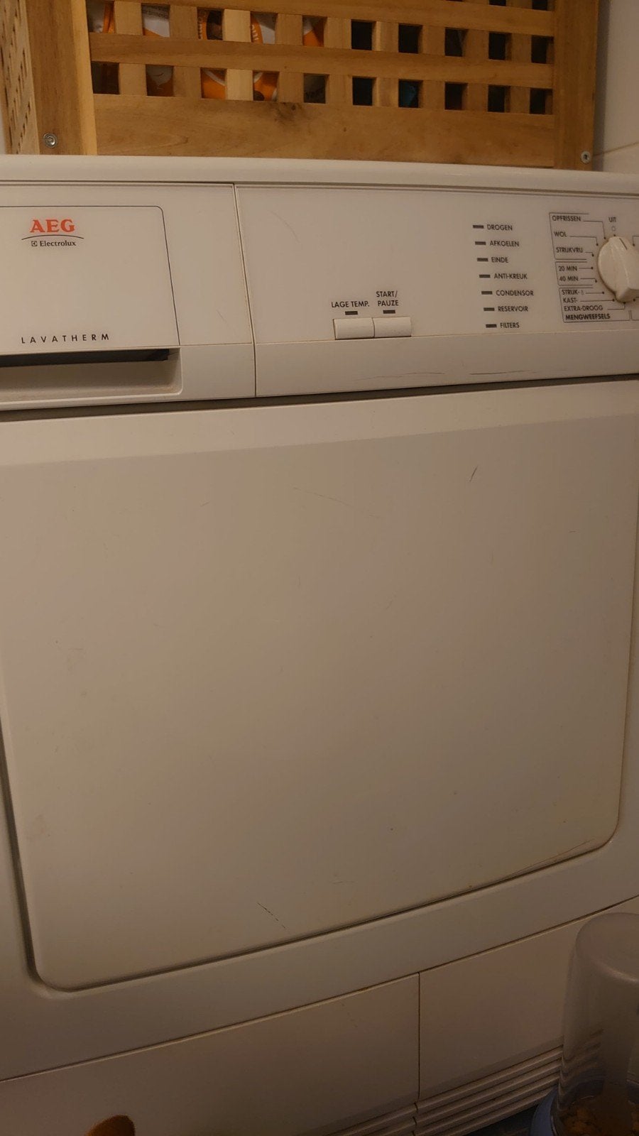 AEG Lavatherm Condensdroger - Goed werkend, Ophalen, 6 tot 8 kg, Gebruikt, Anti-kreukfase