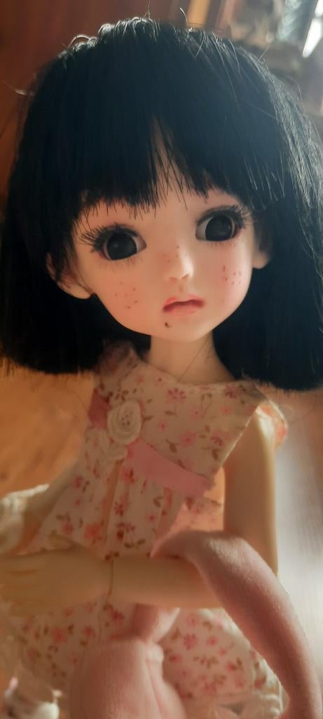 Bjd 1/6 pop, fullset met rugtasje., Verzamelen, Poppen, Zo goed als nieuw, Pop, Ophalen of Verzenden