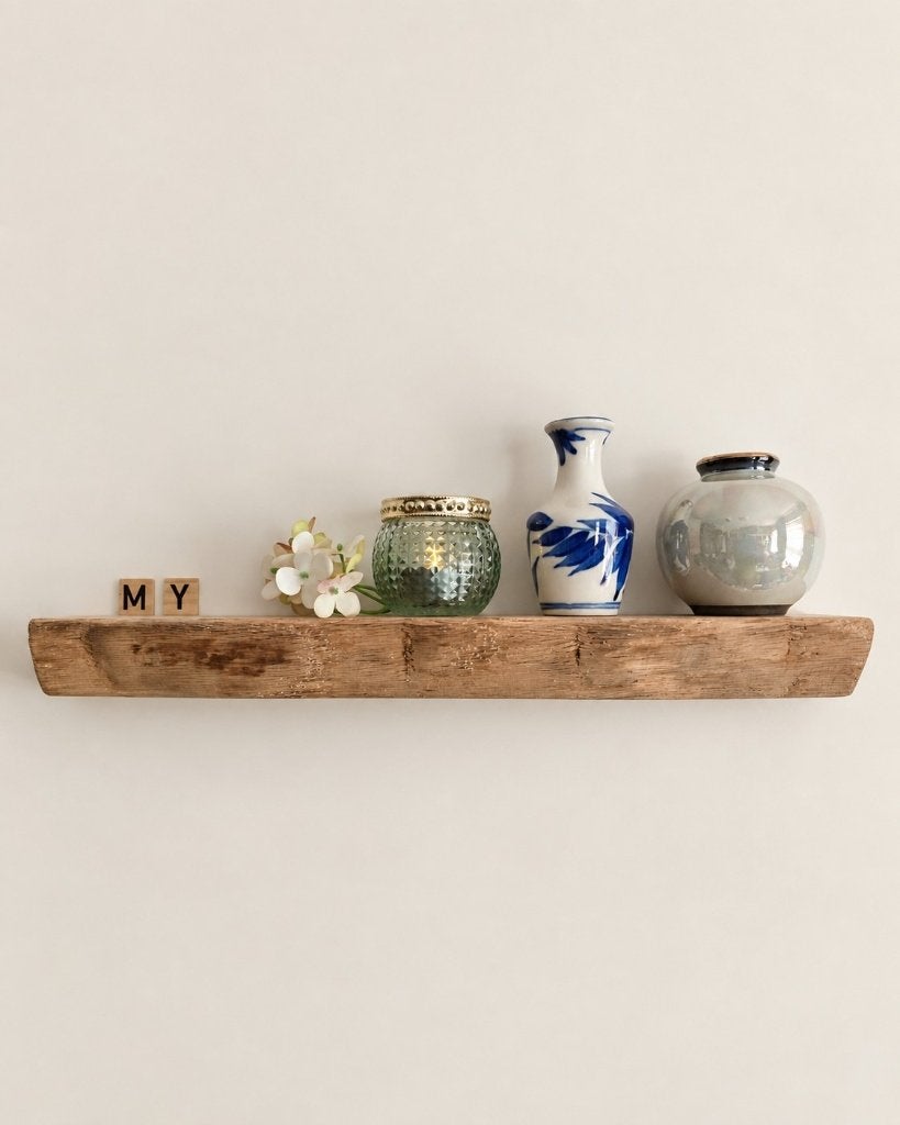 Wandplank eikenhout zwevend decoratief schap 41cm #314, Houtatelier M.Y., Info@myhoutatelier.nl, Nieuw, Ophalen of Verzenden