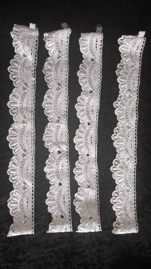 4 kanten gordijnophouders (embrasses) wit, Overige materialen, Overige merken, Wit, 47 cm