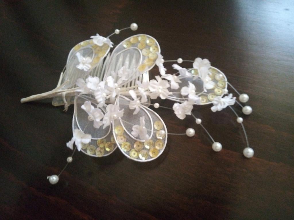 Bruids corsage met Haarkam ZGAN !!!, Ophalen of Verzenden