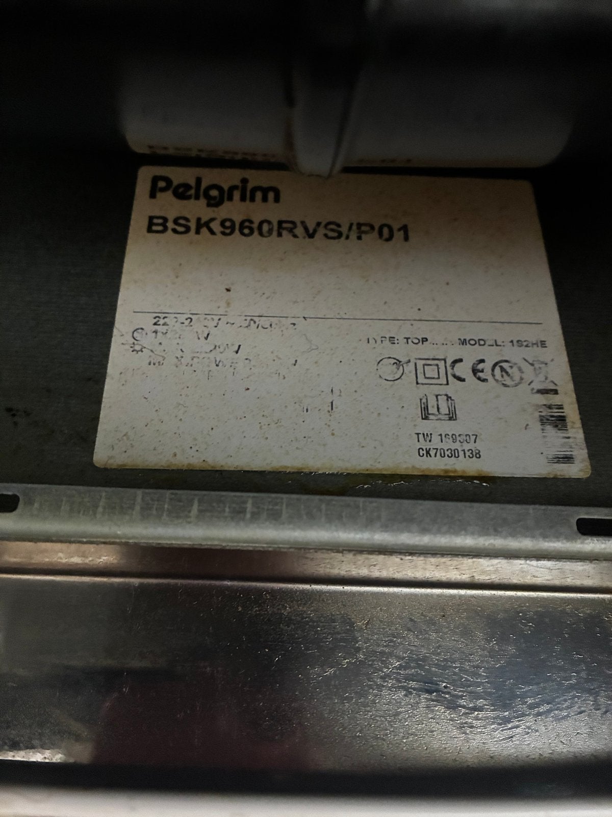 Pelgrim BSK960RVS Afzuigkap, Ophalen, Gebruikt, Wandschouwkap, 400 tot 600 m³ per uur