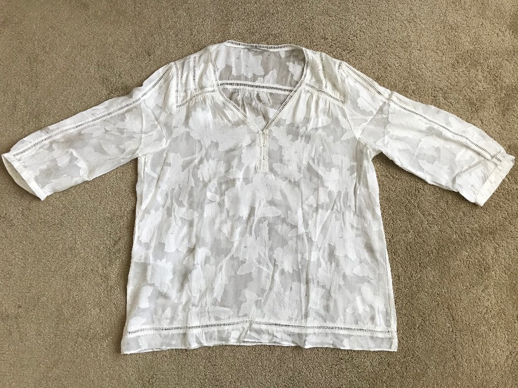 Gerard Darel Witte Blouse met Kantdetails - Maat 42, Kleding | Dames, Gerard Darel, Verzenden, Wit, Maat 42/44 (L)