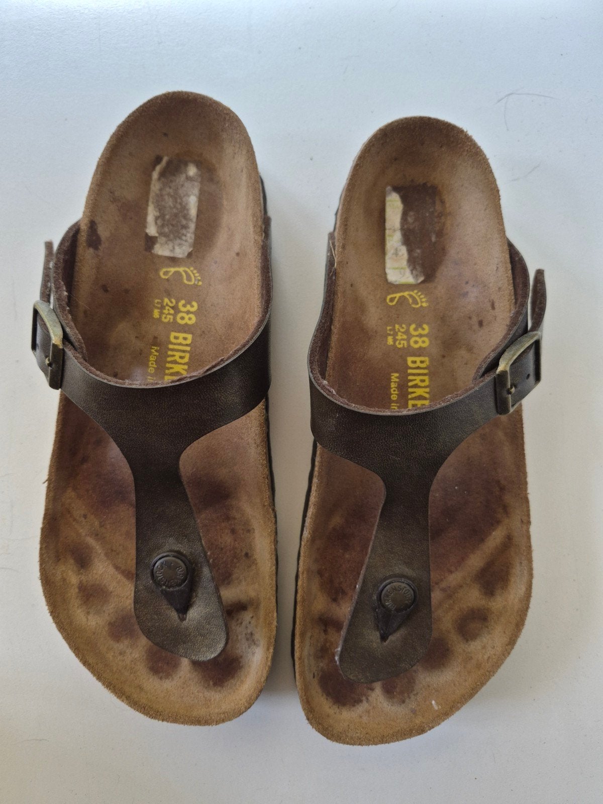 Birkenstock teenslippers maat 38, Bruin, Zo goed als nieuw, Birkenstock, Ophalen
