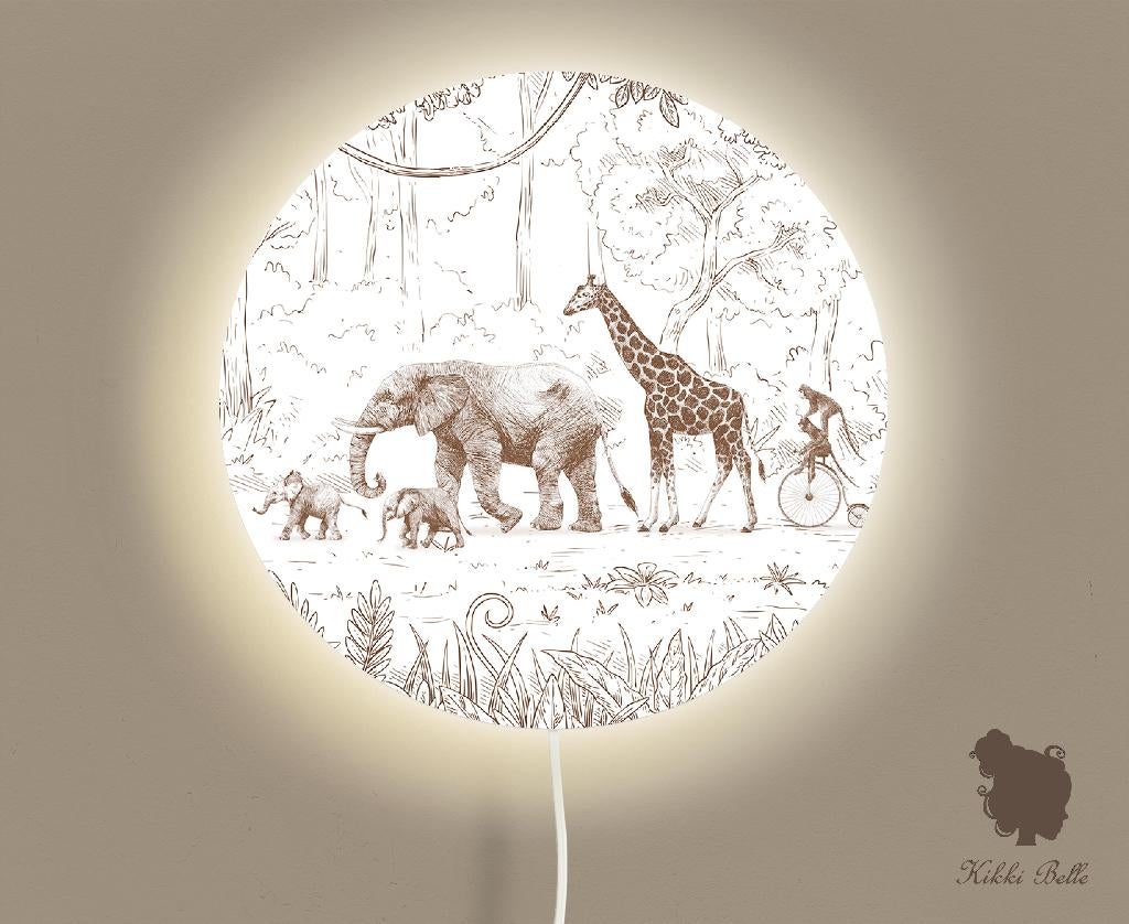 Ronde Wandlamp Parade Bruin 35 cm (Ø) Kikki Belle, Bi & Li Creaties, Nieuw, Ophalen of Verzenden, Bilicreaties@gmail.com