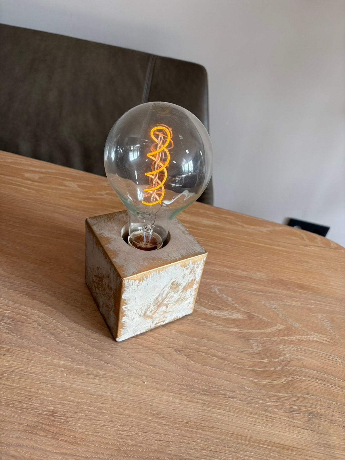 Filament lamp met betonnen voet, Ophalen, Overige merken, Meerkleurig, Overige fittingen