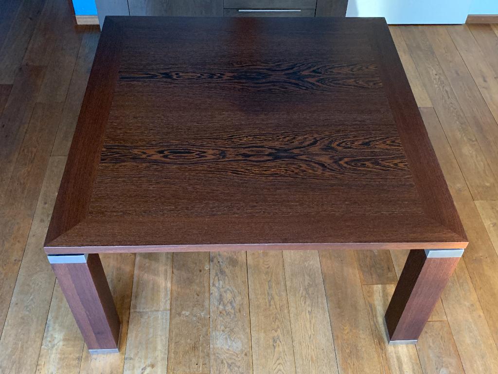Stevige & Mooie Vierkante Wengé Eettafel, Vierkant, Zo goed als nieuw, Modern, Vier personen
