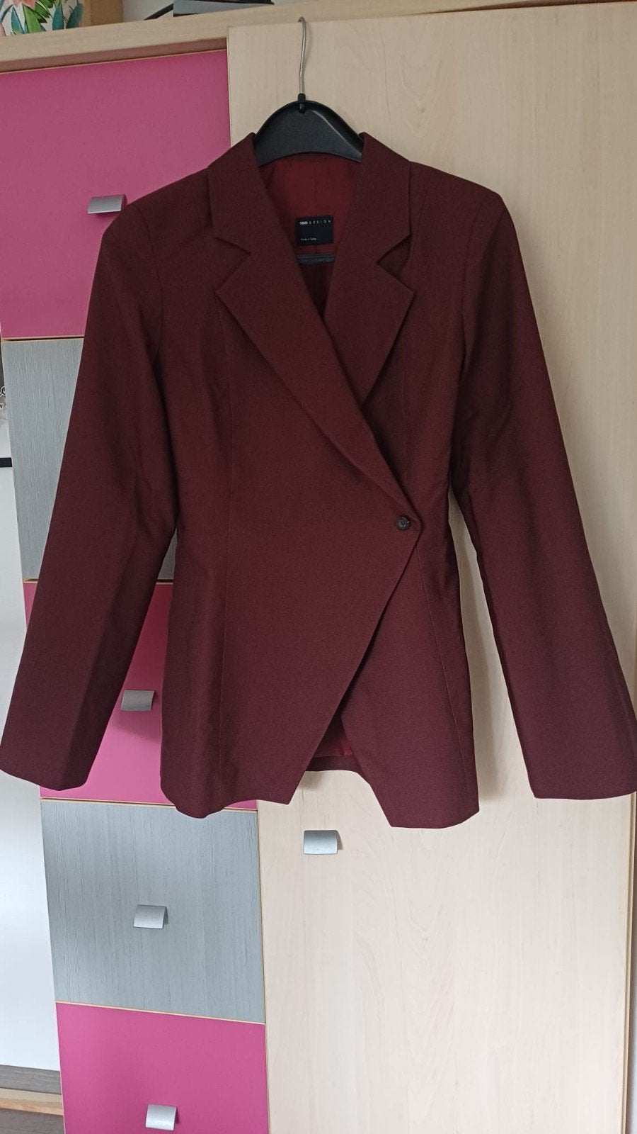 ASOS DESIGN bordeauxrood jasje, nieuw, maat 38, Maat 38/40 (M), Overige kleuren, ASOS DESIGN, Nieuw
