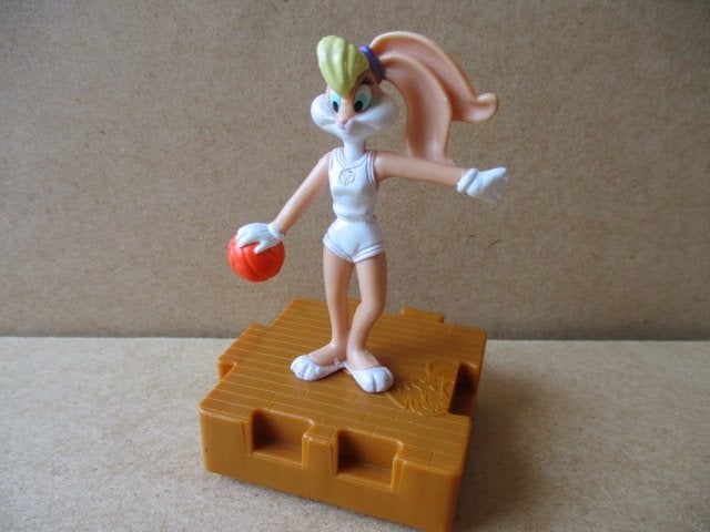adv10636 looney tunes op voetstuk 1, Ophalen, Looney Tunes, Gebruikt, Beeldje of Figuurtje