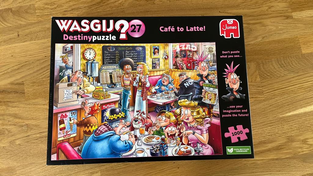 Wasgij Destinypuzzle - Café to Latte! (27), Ophalen of Verzenden, 500 t/m 1500 stukjes, Zo goed als nieuw