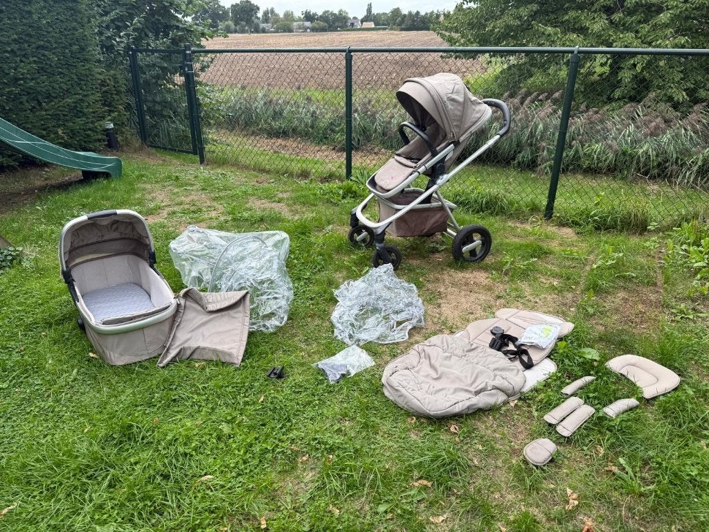 Kinderwagen/ combiwagen Nuna Ivvi, Kinderen en Baby's, Kinderwagens en Combinaties, Gebruikt, Verstelbare duwstang, Combiwagen