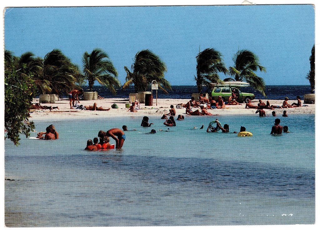 B26210 Ned. Antillen strandgezicht, Ophalen of Verzenden, 1980 tot heden, Ongelopen, Buiten Europa