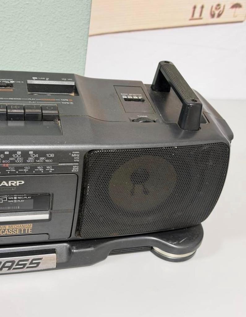 Sharp WQ-T360E Boombox Double Cassette X-Bass Vintage box, Ophalen of Verzenden, H, H, H