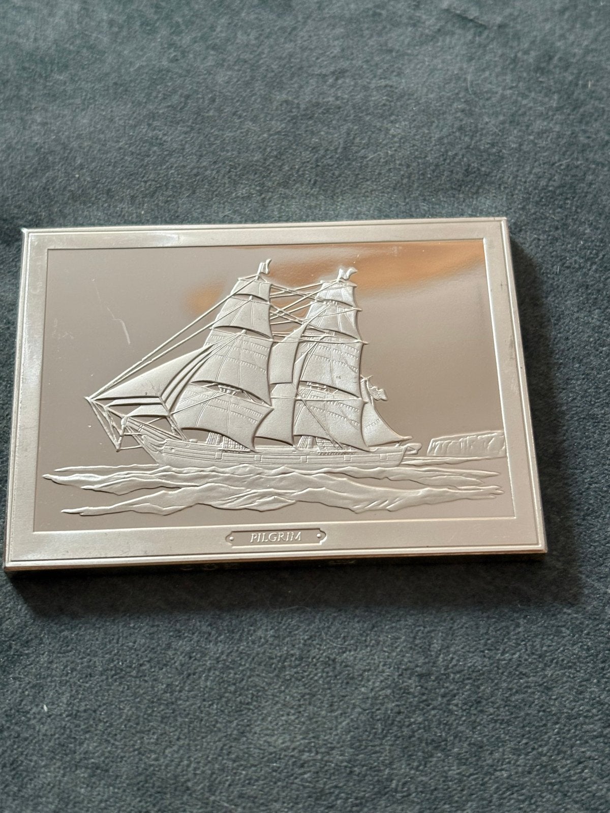 Franklin Mint 'De Pilgrim' Zilveren Penning - 1 van 50, Ophalen of Verzenden