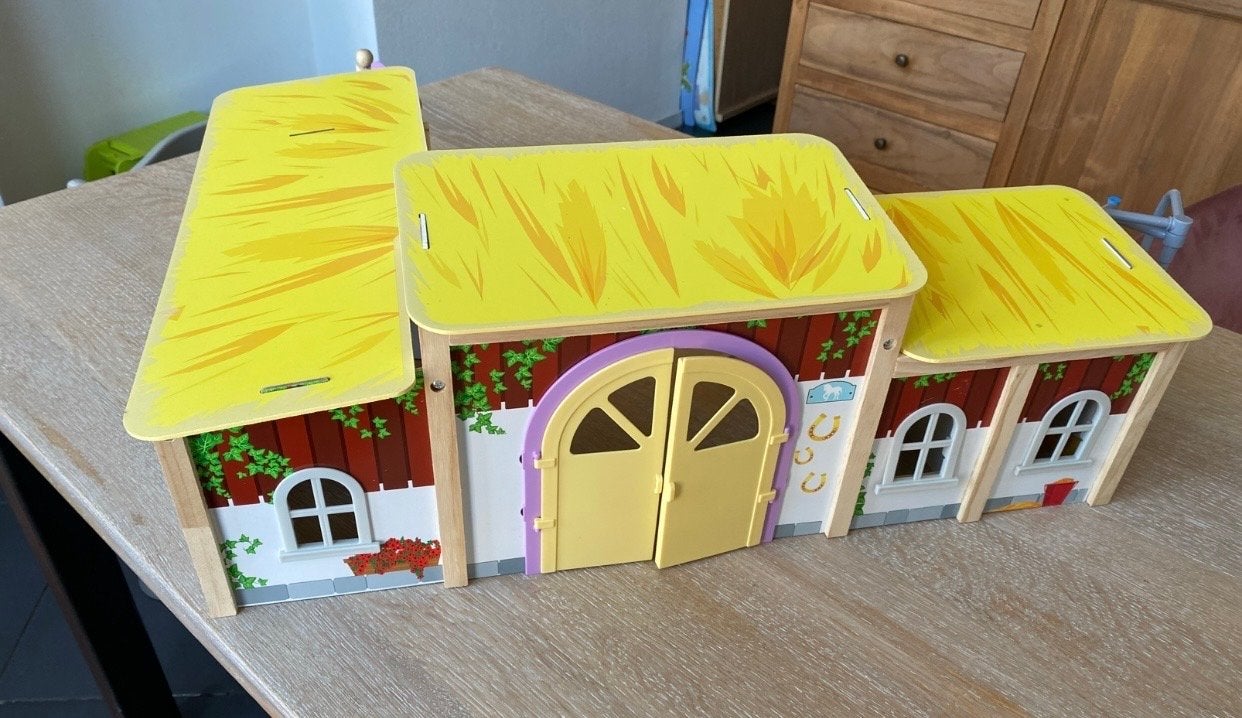 Houten paardenstal met accessoires, Ophalen of Verzenden, Nieuw, Jongen of Meisje