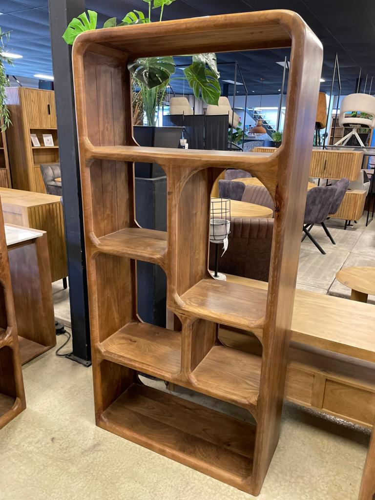 LEEGVERKOOP JAPANDI BOEKENKAST CHEFMEUBEL 599 SALE !VOORRAAD, Bruin, Nieuw, Ophalen of Verzenden, Modern
