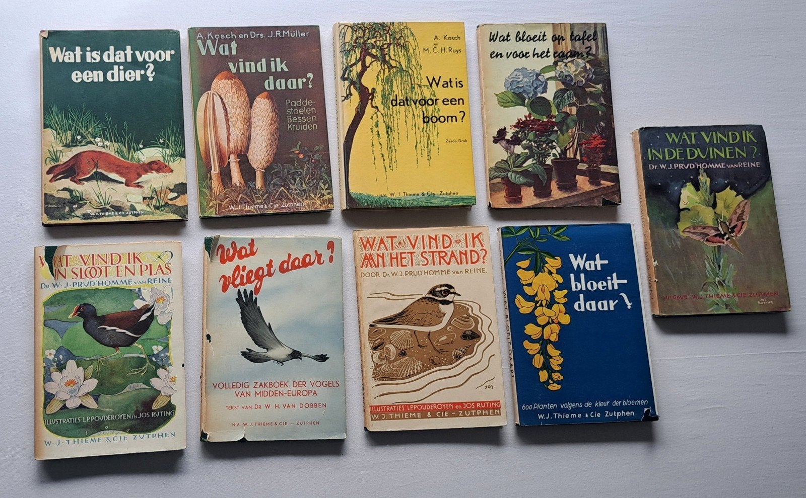 9x zakboekjes voor natuurvrienden - Thieme - in een koop, Boeken, Natuur, Diverse auteurs, Ophalen of Verzenden, Zo goed als nieuw