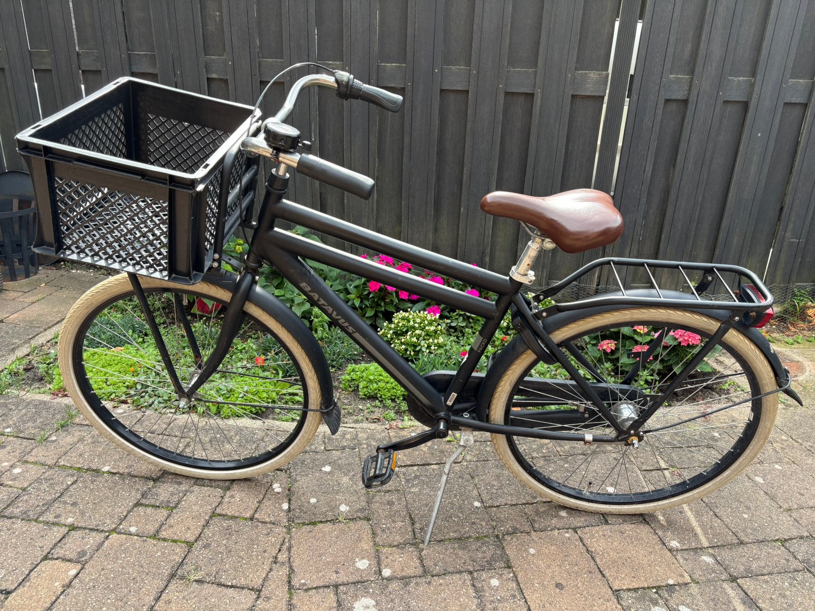 Batavus transport fiets met krat, Fietsen en Brommers, Fietsen | Jongens, Terugtraprem, Gebruikt, Versnellingen, Ophalen