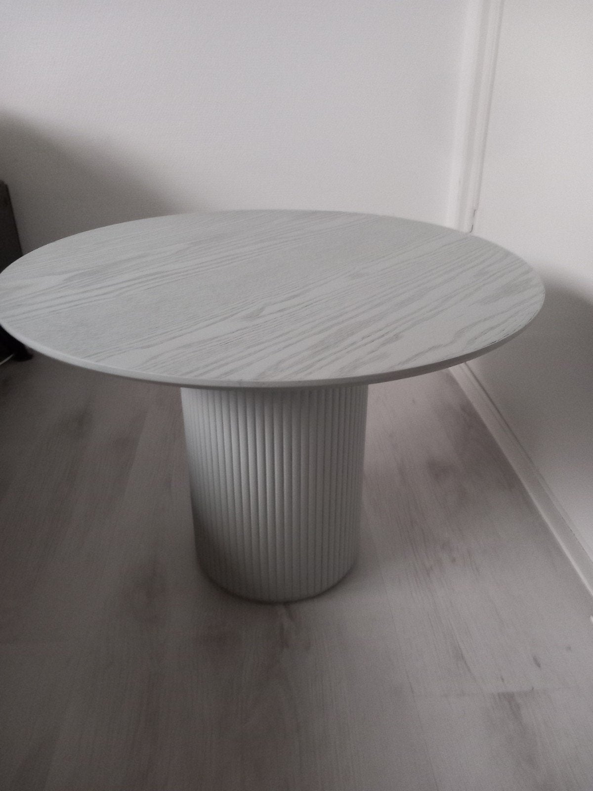 Ronde bijzettafel / salontafel - Wolkengrijs, Ophalen, Minder dan 45 cm, Gebruikt, Rond