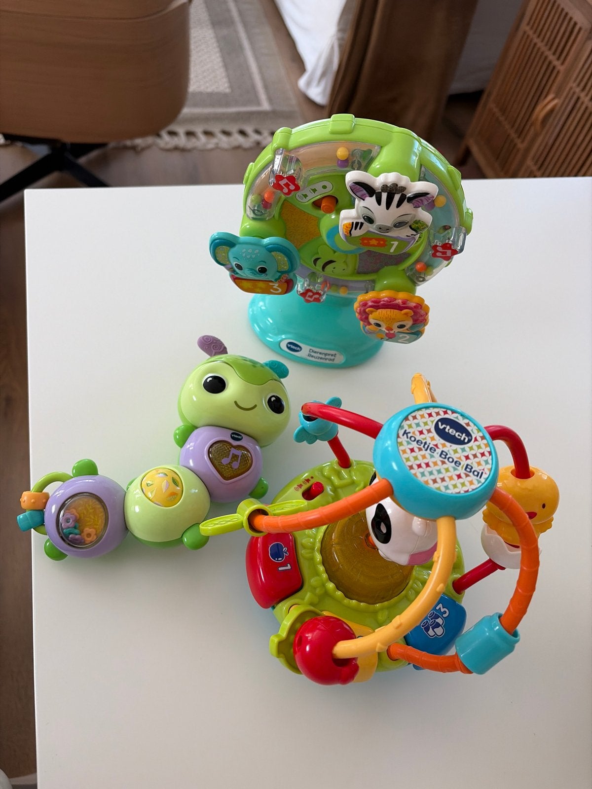 VTech Baby Speelgoed Set: Rups, Draaiwiel & Koe Bal, Kinderen en Baby's, Speelgoed | Babyspeelgoed, Ophalen, Gebruikt, Overige typen