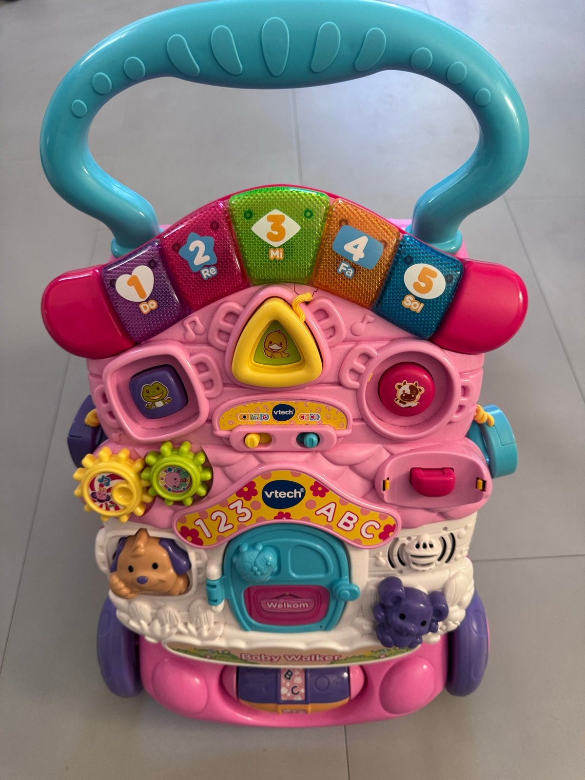 Vtech Babywalker Roze - Interactieve Loopwagen, Ophalen, Zo goed als nieuw, Overige typen, Met licht