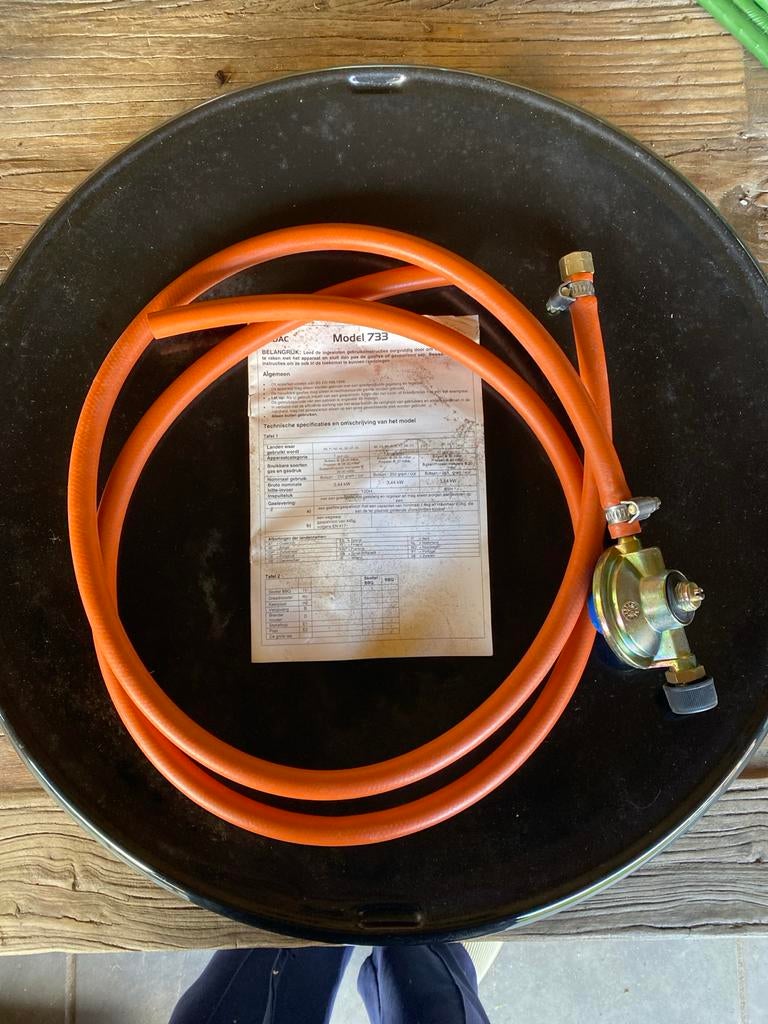 Skottelbraai  met gasaansluiting en draagtas, Ophalen, Gebruikt
