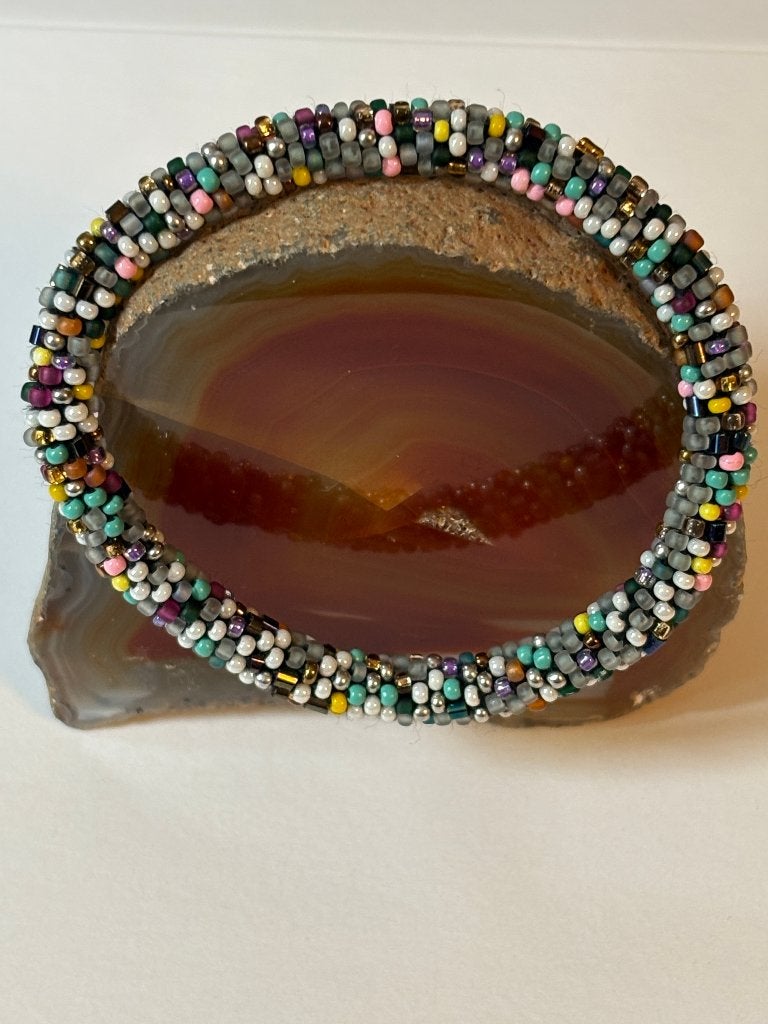 Glaskralen armband - meerkleurig - RB203, Overige materialen, Overige kleuren, Verzenden, Nieuw