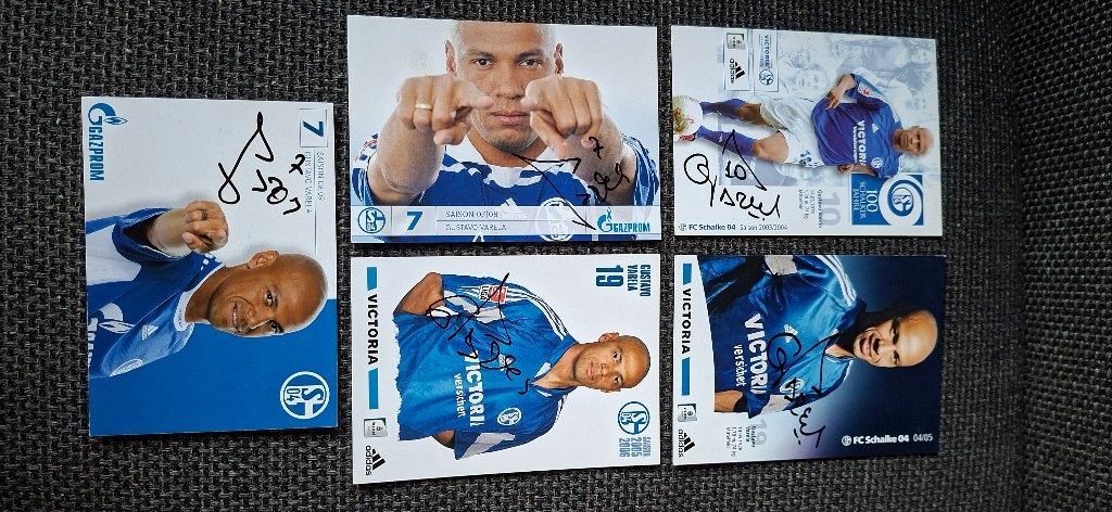 Spelerskaart met handtekening; Gustavo Varela # Schalke 04, Verzamelen, Ophalen of Verzenden, Nieuw, Buitenlandse clubs, Spelerskaart