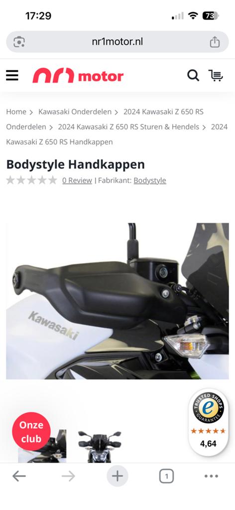 Bodystyle handkappen Kawasaki Z650 en Z650RS, Ophalen of Verzenden, Nieuw