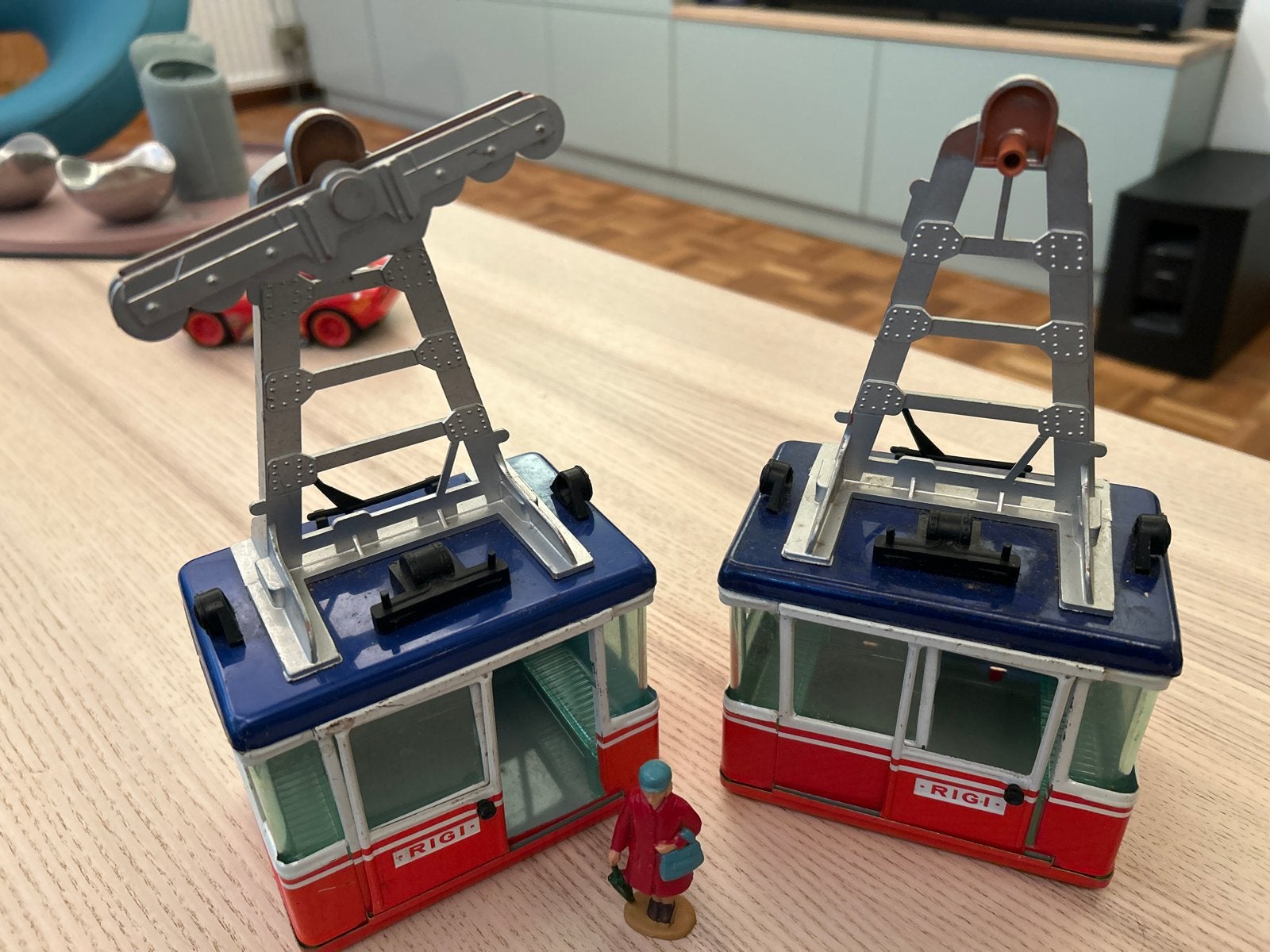 Vintage Rigi kabelbaan model met figuur, Ophalen, Gebruikt, Jongen of Meisje