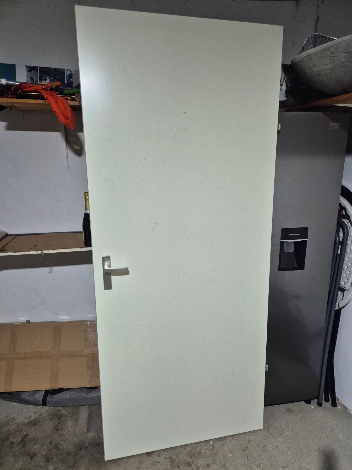 [GRATIS] Witte binnendeur met klink - Gebruikt, Ophalen, Gebruikt, 80 tot 100 cm, Binnendeur