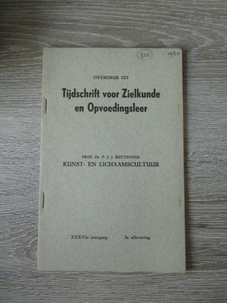 Kunst- en lichaamscultuur Overdruk uit tijdschrift voor zi, Ophalen of Verzenden, Gelezen, Ontwikkelingspsychologie