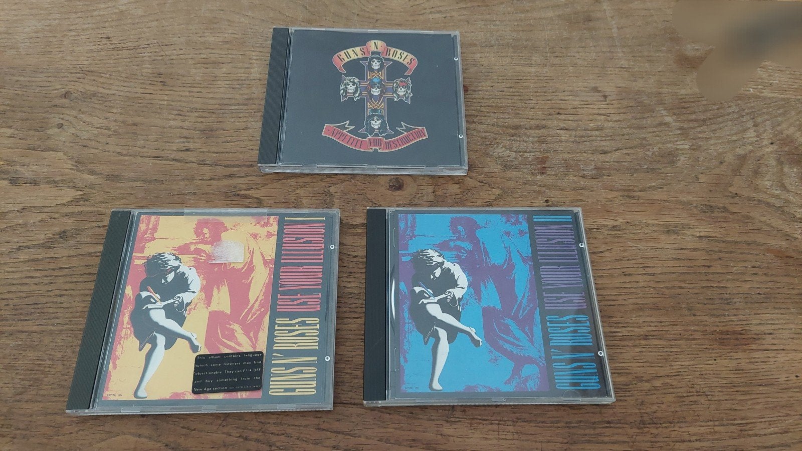 Guns & Roses, 3 cd's krasvrij., Verzenden, Gebruikt
