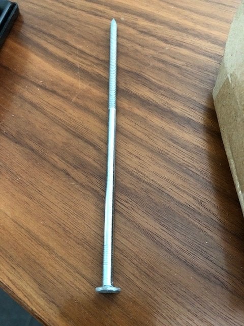 geringde nagel-spijker, Ophalen of Verzenden, Nieuw, 100 tot 250 mm, Spijkers