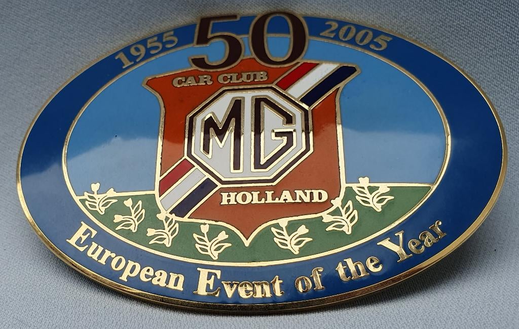MG Grille Badge, 50 jaar MG Holland Car Club - 1955 -2005, Verzenden, Zo goed als nieuw, Auto's