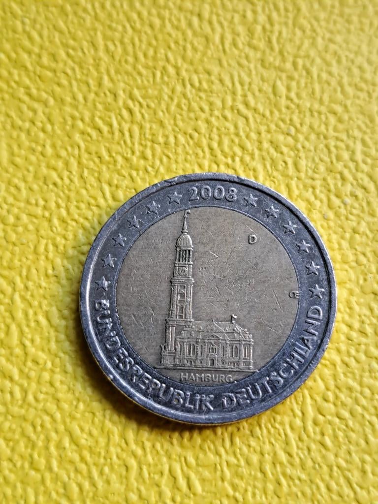 2 euro cc Duitsland Hamburg 2008 (D), Ophalen of Verzenden, Duitsland, 2 euro
