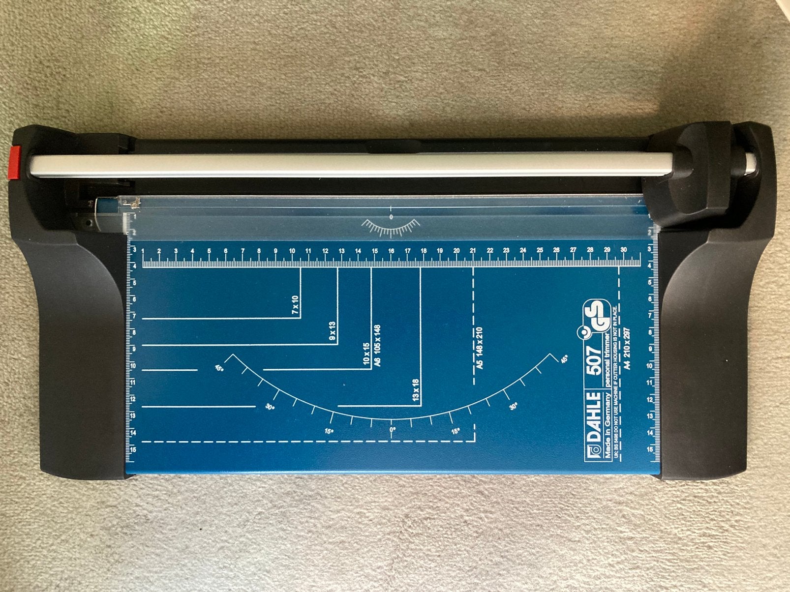 Dahle 507 foto en papier rolsnijmachine, Geschikt voor snijden, Gereedschap of Toebehoren, Zo goed als nieuw, Blauw
