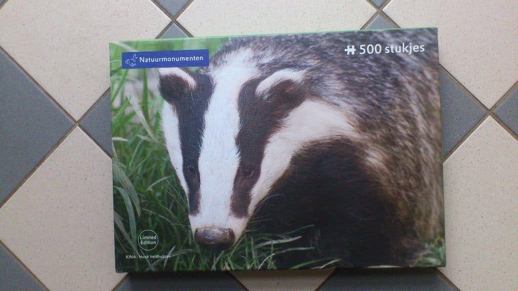 Puzzel Natuurmonumenten - Das - 500 stukjes - Compleet, Hobby en Vrije tijd, Ophalen, 500 t/m 1500 stukjes, Zo goed als nieuw